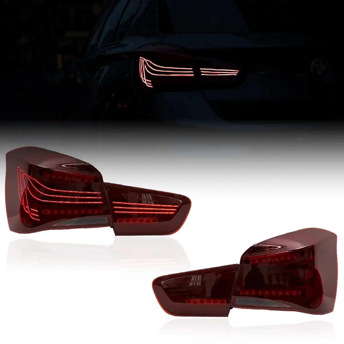 BMW 1er (F20/F21) CSL Laser-Style LED-Rückleuchten — Dynamische Blinker & Start-Animation — LCI 2015–2019
