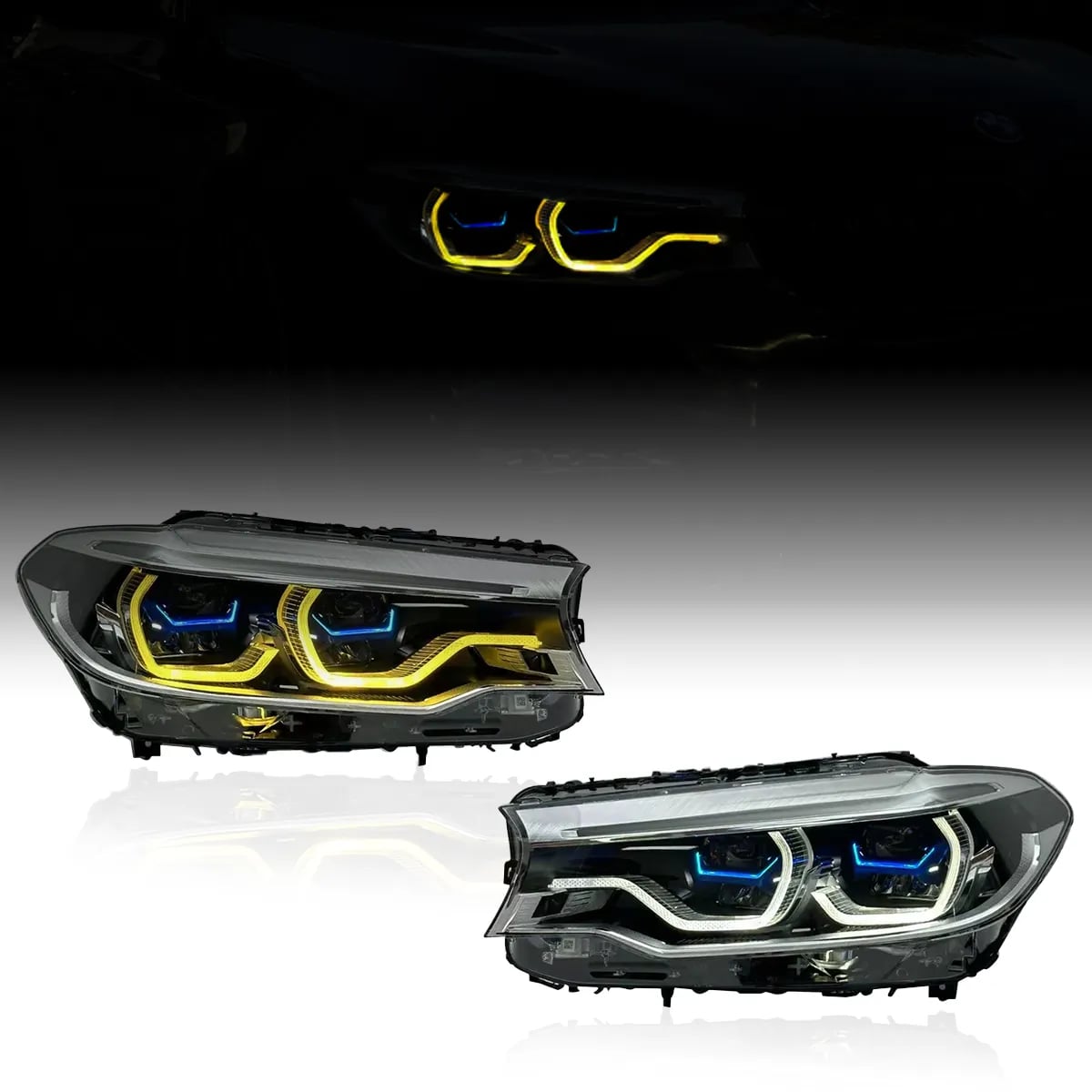 BMW G30 Pre-LCI LED-Scheinwerfer - Umschaltbares CSL Gelbes Tagfahrlicht (2017-2020)